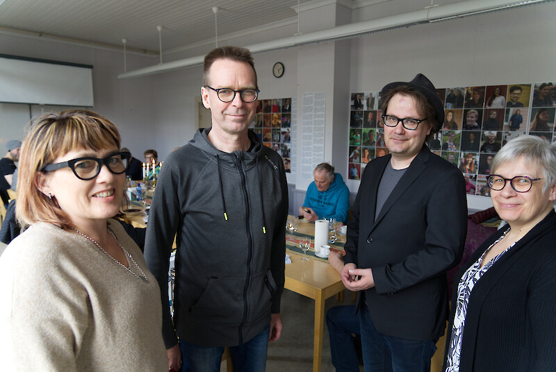 Sata-Häme Soin ohjelman rakentamisessa ovat olleet jälleen keskeisesti mukana Susanna Rajakoski, Kimmo Mattila, Antti Sorri ja Minna Plihtari. Kuva: Antti Väre.