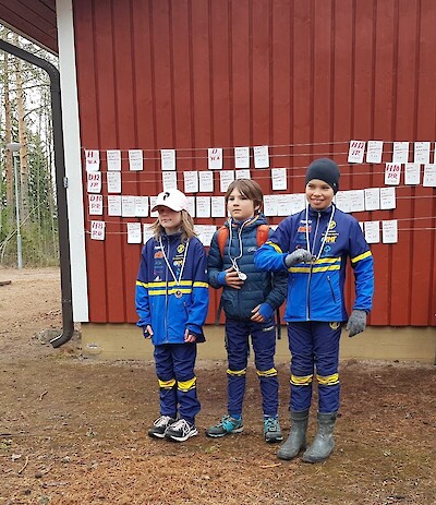 3–4-luokan kärkikolmikko: Samra Pohjonen, Aarni Kärkkäinen, Samu Nummela.