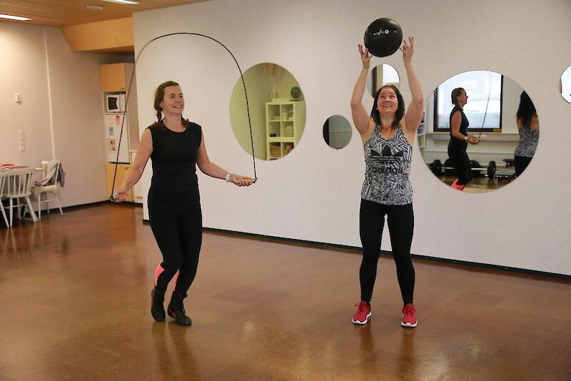 Maise Auteron ja Heidi Potin mielestä liikunnan on oltava hauskaa.