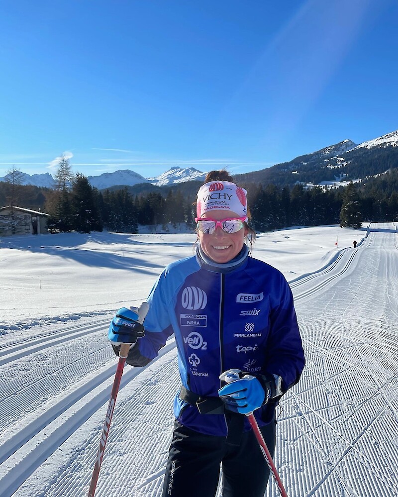 Krista Pärmäkoski on löytänyt oivan hiihtovireen Tour de Skillä.