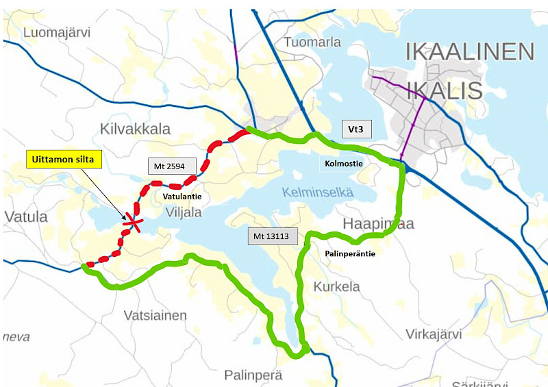 Kiertoreitti on 17 kilometriä pitkä. Kuva: Pirkanmaan ely-keskus