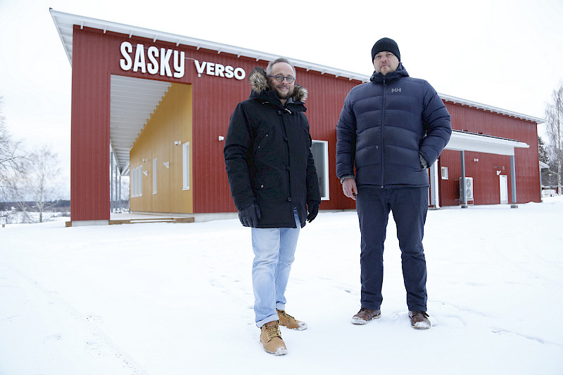 Saskyn Luoteis-Pirkanmaan oppilaitosten rehtori Joni Liukkonen ja koulutuspäällikkö Timo Lepistö ovat tyytyväisiä Osaran uuteen kokonaisuuteen.