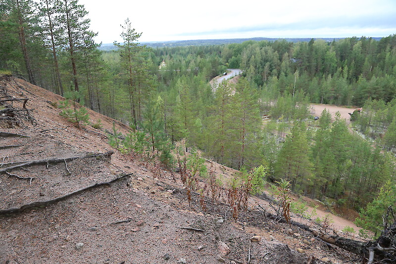 Maa-aineksia oli tarkoitus ottaa Vilpeen vanhan ottoalueen itäisellä rinteellä.